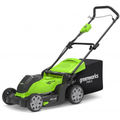Продажа аккумуляторных газонокосилок Greenworks G40LM41K6 по цене 29990 ₽