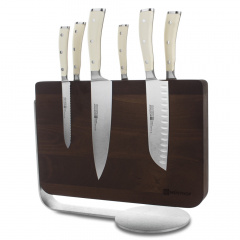 Продажа ножа WUESTHOF 6 штук на деревянной, магнитной подставке, Ikon Cream White по цене 79889 ₽